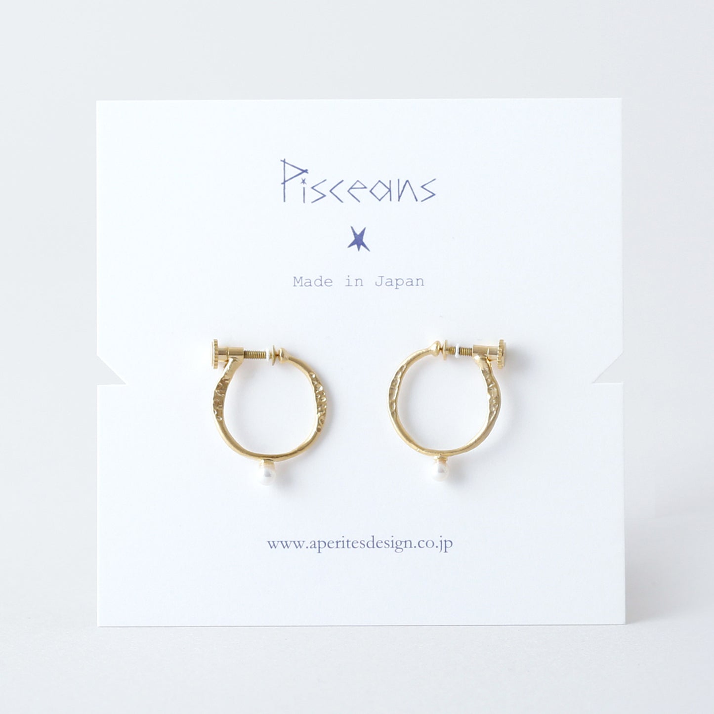 NSE054 : フロウラインイヤリング (パール)