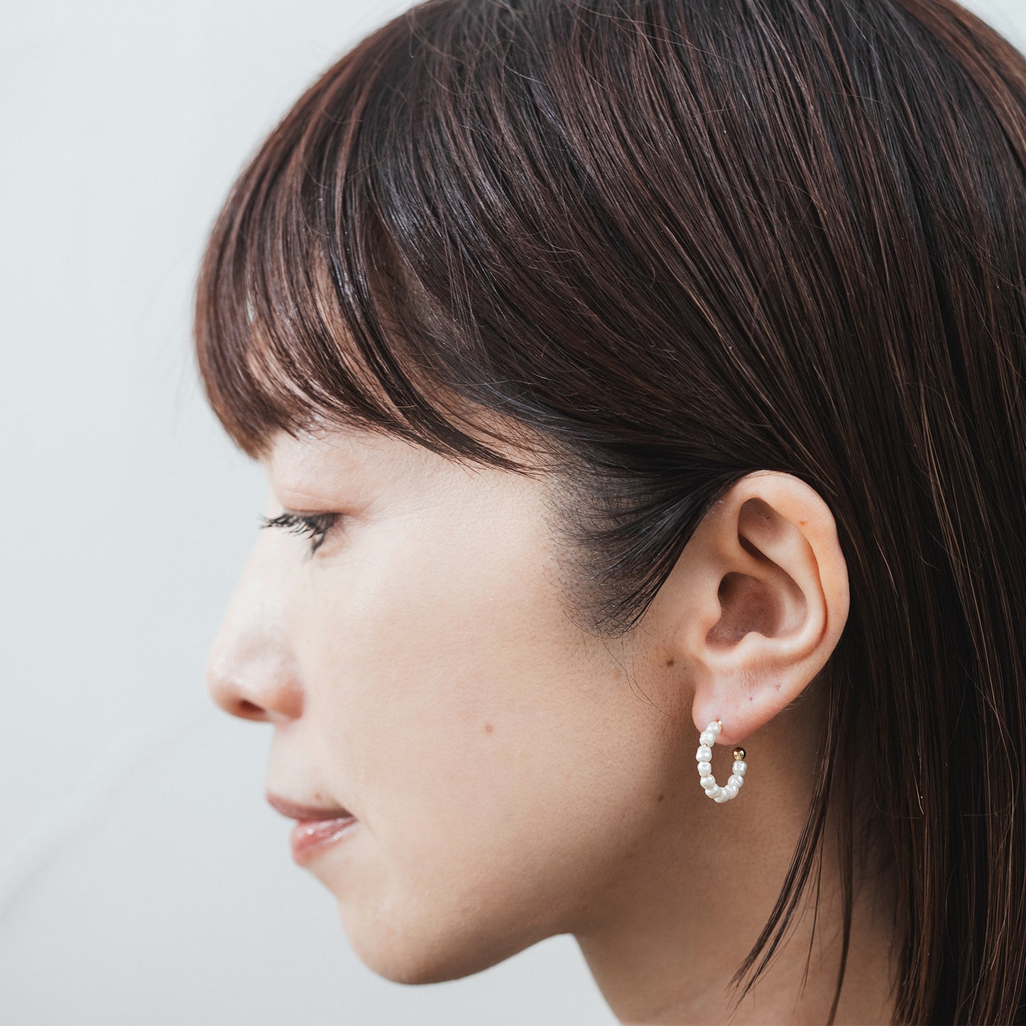 CAP131 : ベビーパールフープピアス