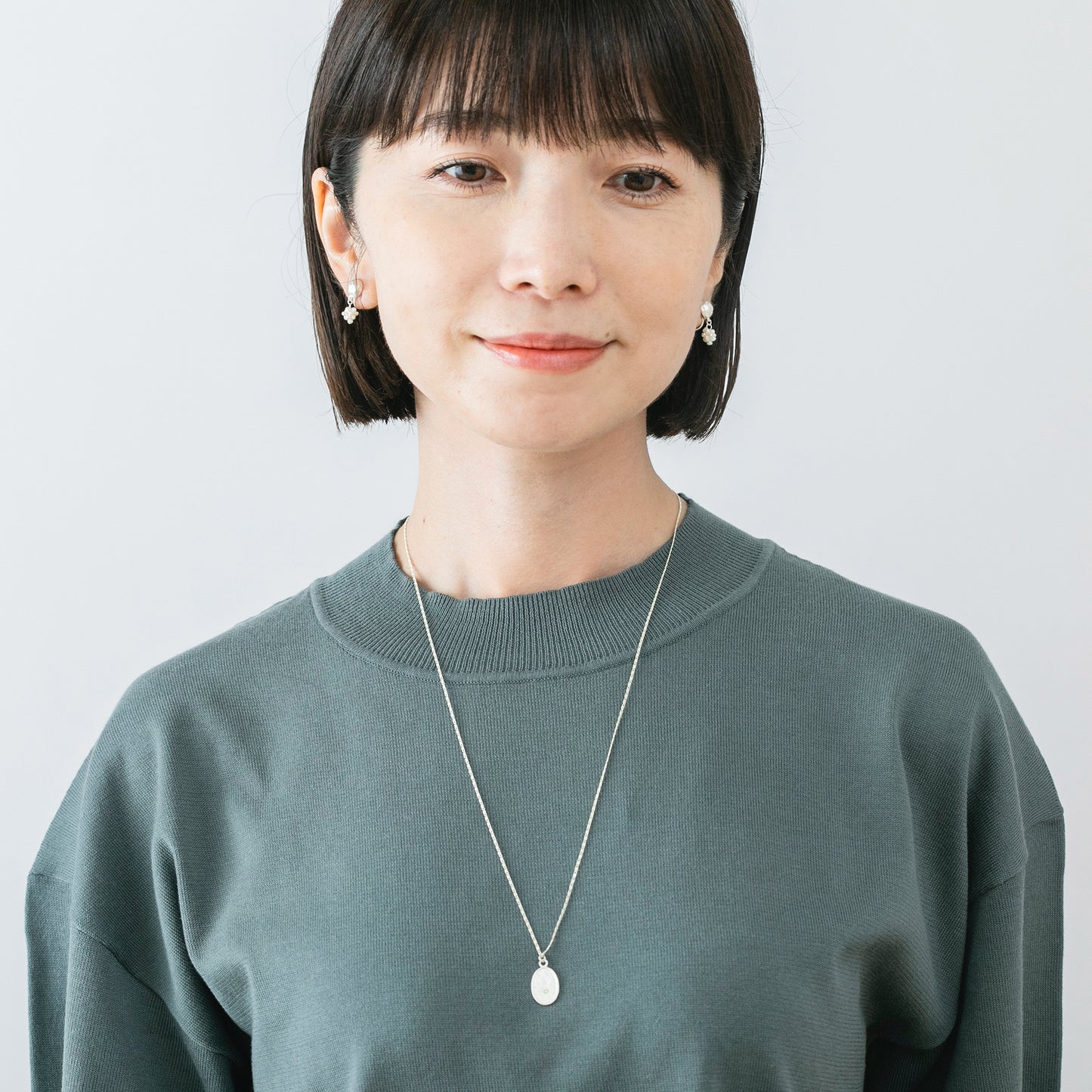 NAE111:淡水パールくす玉イヤリング