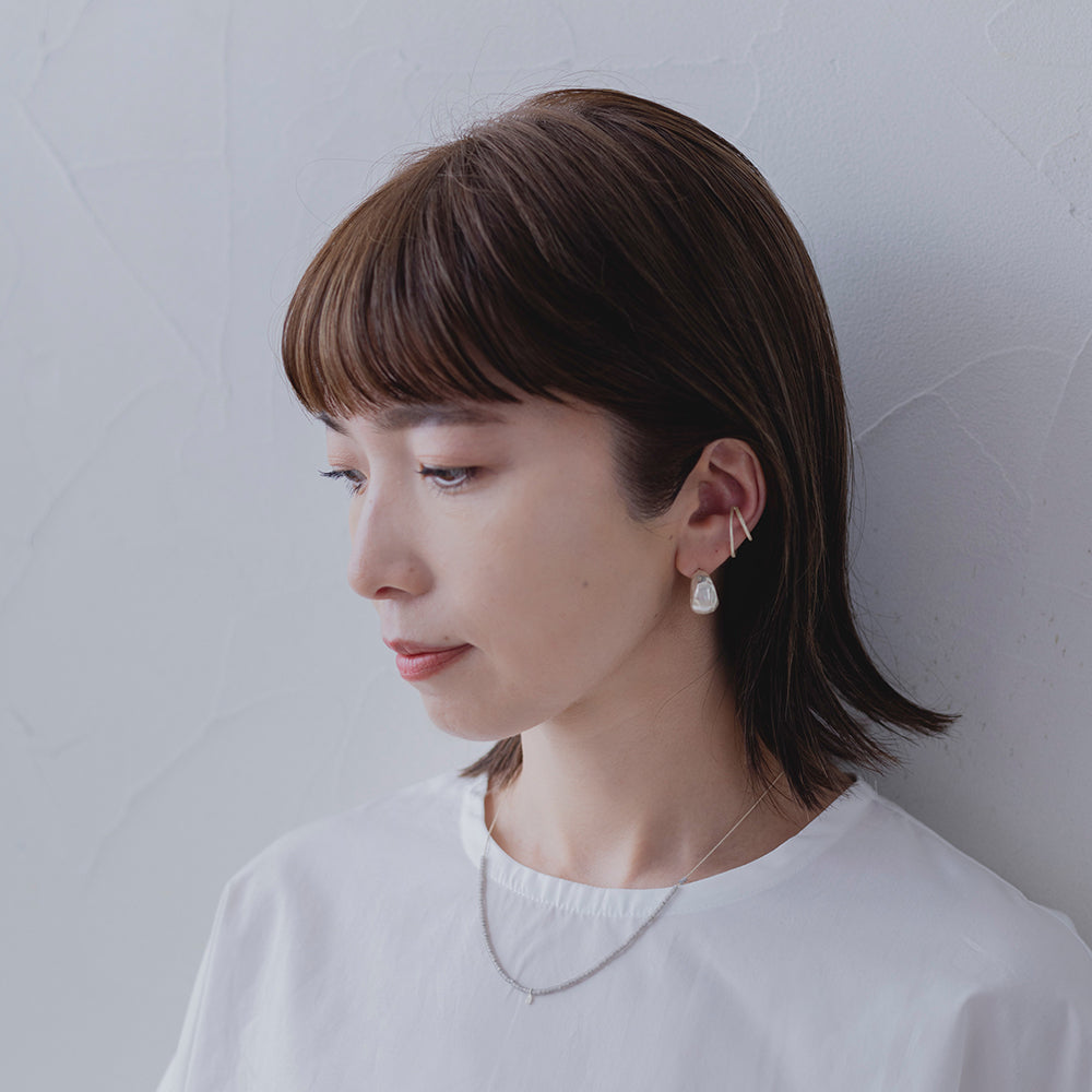 NSN055:プチドロップ&ビーズネックレス