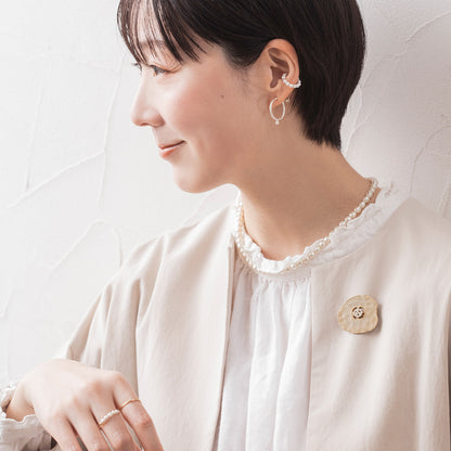 NAZ025 : ニュアンスフラワー ブローチ