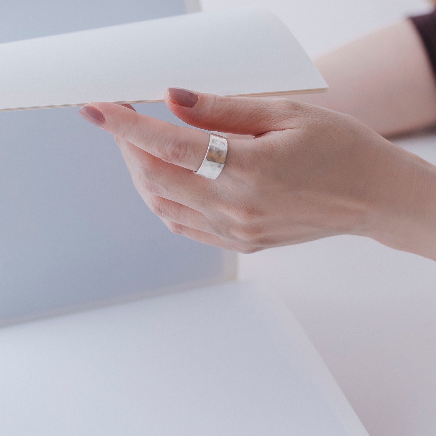 GAR821：ツチメワイドラインリング （SV925）