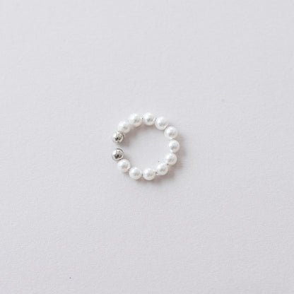 RAE015:貝パールフープイヤカフ