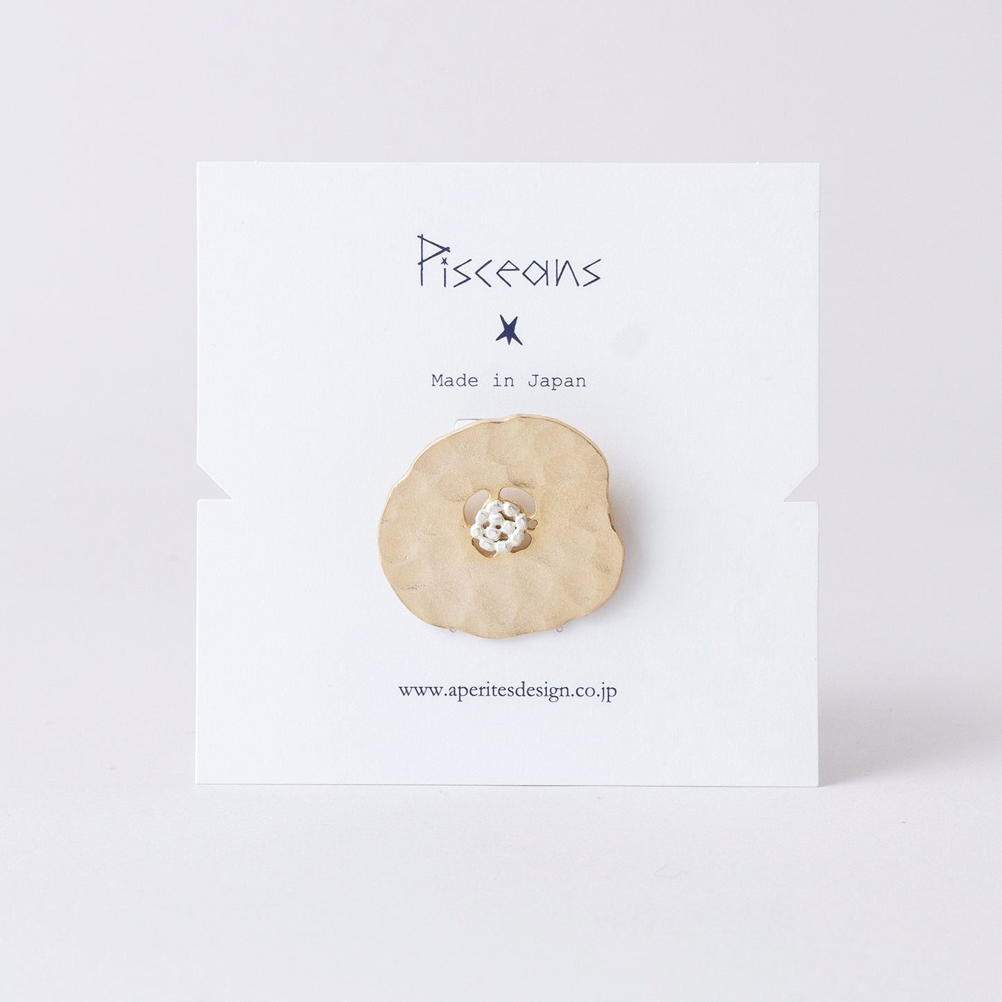 NAZ025 : ニュアンスフラワー ブローチ