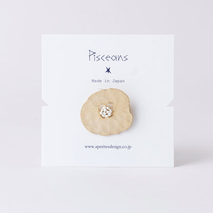 NAZ025 : ニュアンスフラワー ブローチ