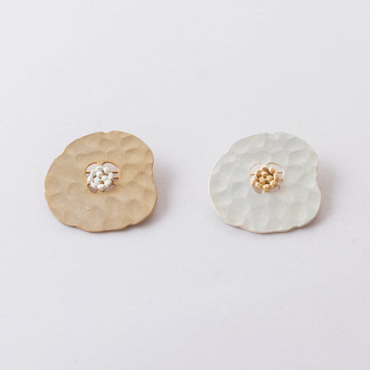 NAZ025 : ニュアンスフラワー ブローチ