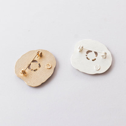 NAZ025 : ニュアンスフラワー ブローチ