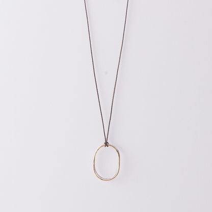 LSN142：ツチメツインリング×くみひもネックレス